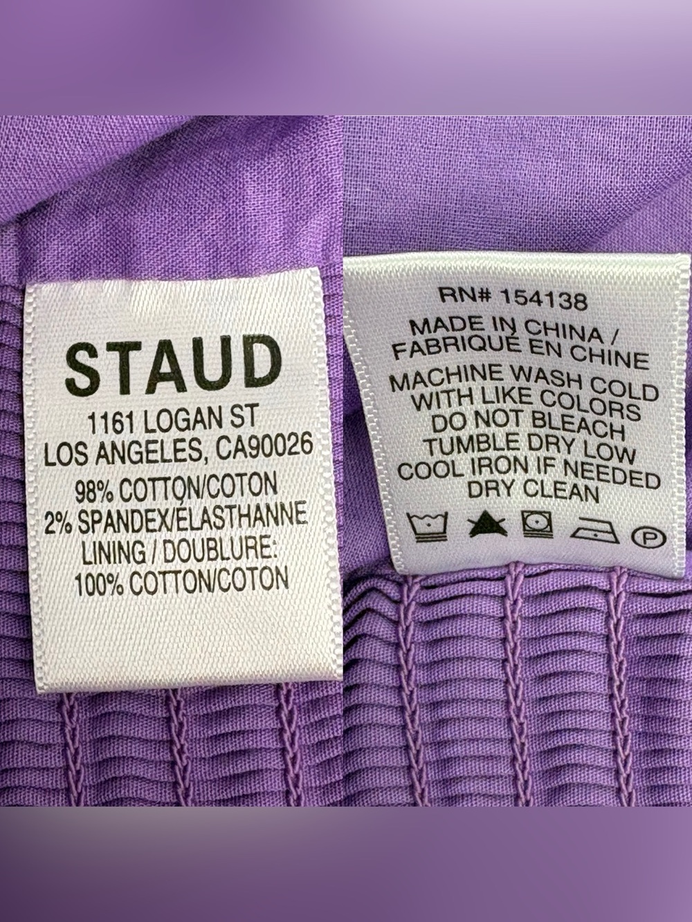 STAUD Kai Amethyst/Purple Crossover Tie Halter Top Sz XS - Picture 10 of 11